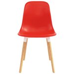 Vidaxl chaises de salle à manger 6 pcs rouge plastique
