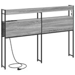 vidaXL Tête de lit avec étagère Sonoma gris 120 cm Bois d'ingénierie