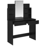 vidaXL Table de Toilette Chêne noir 96 x 39 x 142 cm Bois d'ingénierie