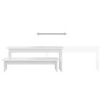 vidaXL Meuble TV Blanc 180x30x43 cm Aggloméré