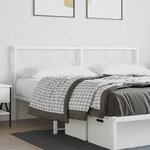 vidaXL Tête de lit métal blanc 180 cm