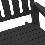 Chaises Berçantes de Jardin vidaXL 2 Pièces Noir 70x92x107.5 cm HDPE