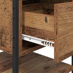vidaXL Cabinet de chevet avec tiroir 2 Pièces Bois ancien 40 x 42 x 56 cm