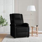 vidaXL Fauteuil inclinable Noir Similicuir