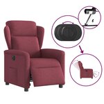 vidaXL Fauteuil inclinable électrique Rouge bordeaux Tissu