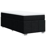 vidaXL Sommier à lattes de lit avec matelas Noir 90x200 cm Tissu