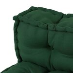 vidaXL Coussin de canapé sur palette 2 Pièces Vert tissu