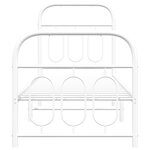 vidaXL Cadre de lit métal sans matelas avec pied de lit blanc 75x190cm