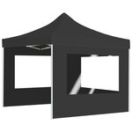 vidaXL Tente de réception pliable et parois Aluminium 2x2 m Anthracite