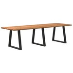 vidaXL Table à manger marron clair bois de chêne massif rectangulaire