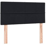 vidaXL Sommier à lattes de lit avec matelas noir 80x220 cm velours