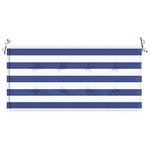 vidaXL Coussin de banc de jardin rayures bleues et blanches 100x50x4cm