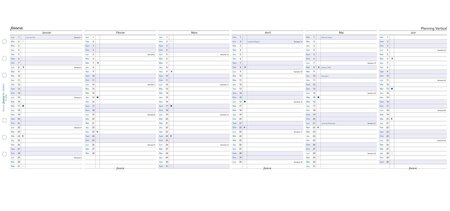 Recharge format Personal Planning annuel vertical français coloris blanc FILOFAX