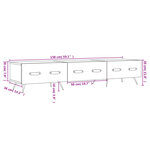 vidaXL Meuble TV blanc brillant 150x36x30 cm bois d'ingénierie