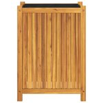 vidaXL Jardinière avec doublure 54x31x75 cm bois massif d'acacia