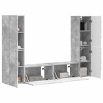 vidaXL Ensemble meuble TV 6 Pièces Gris béton Bois d'ingénierie