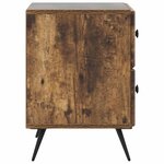 vidaXL Cabinet de chevet 2 Pièces Chêne fumé 43 x 34 5 x 47 5 cm