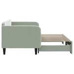 vidaXL Lit de jour avec lit gigogne gris clair 90x200 cm velours