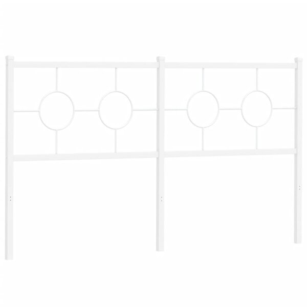 vidaXL Tête de lit métal blanc 160 cm