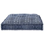 vidaXL Coussin de canapé Impression Indigo 120 x 80 x 12 cm tissu