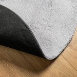 vidaXL Tapis HUARTE à poils courts doux et lavable gris Ø 200 cm