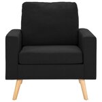 vidaXL Ensemble de canapés 2 Pièces Tissu Noir