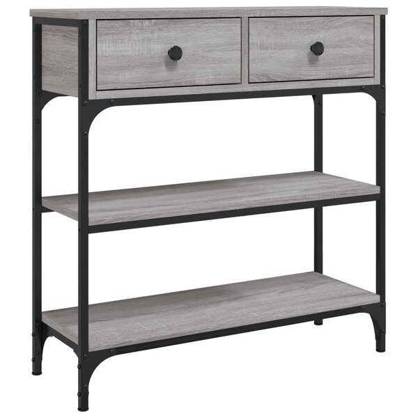 vidaXL Table console sonoma gris 72 5x25x75 cm bois d'ingénierie