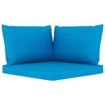 vidaXL Canapé palette de jardin 2 places et coussins bleu clair Pinède