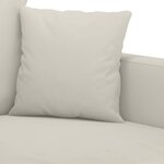 vidaXL Canapé à 3 places Crème 180 cm Velours