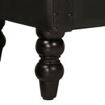 vidaXL Fauteuil Noir Cuir de chèvre véritable