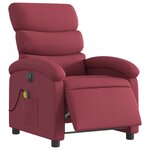 vidaXL Fauteuil de massage inclinable électrique Rouge bordeaux Tissu