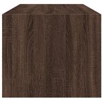 vidaXL Table basse avec portes en verre chêne marron 102x50x42 cm