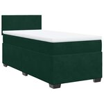 vidaXL Sommier à lattes de lit avec matelas Vert foncé 100x200 cm