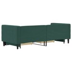 vidaXL Lit de jour avec gigogne et tiroirs vert foncé 80x200cm velours