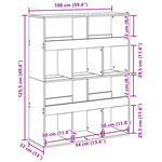 vidaXL Bibliothèque blanc 100x33x125 5 cm bois d'ingénierie