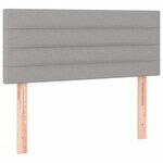 vidaXL Sommier à lattes de lit avec matelas et LED Gris clair 90x190cm