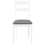 vidaXL Chaises à manger coussins 2 Pièces blanc bois massif caoutchouc