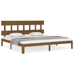 vidaXL Cadre de lit sans matelas marron miel 200x200cm bois pin massif