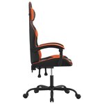 vidaXL Chaise de jeu Noir et orange Similicuir