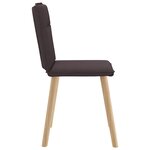 vidaXL Chaises à manger lot de 6 marron foncé tissu