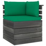 vidaXL Salon palette de jardin 9 Pièces avec coussins Bois de pin massif