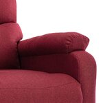 vidaXL Fauteuil inclinable électrique Rouge bordeaux Tissu
