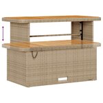 Ensemble de canapé de jardin de 13 pièces avec coussins beige poly rotin acacia