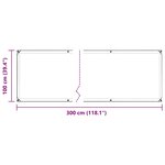 vidaXL Couverture végétale avec œillets 1x3 m PVC