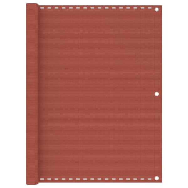 vidaXL Écran de balcon Terre cuite 120x300 cm PEHD