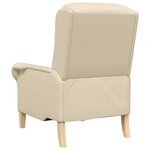vidaXL fauteuil Crème 76 x 94 x 102 cm Tissu Sharpa