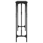 vidaXL Table console noir 140x23x75 cm bois d'ingénierie