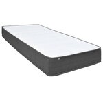 vidaXL Sommier à lattes de lit Gris foncé Tissu 90x200 cm