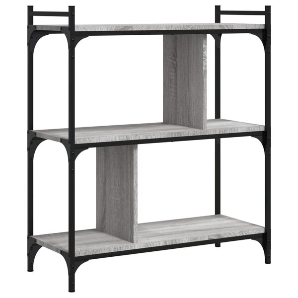 vidaXL Bibliothèque 3 niveaux sonoma gris 76x32x88cm bois d'ingénierie