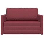 vidaXL Canapé-lit 2 en 1 Bordeaux 124x71x78 cm Tissu